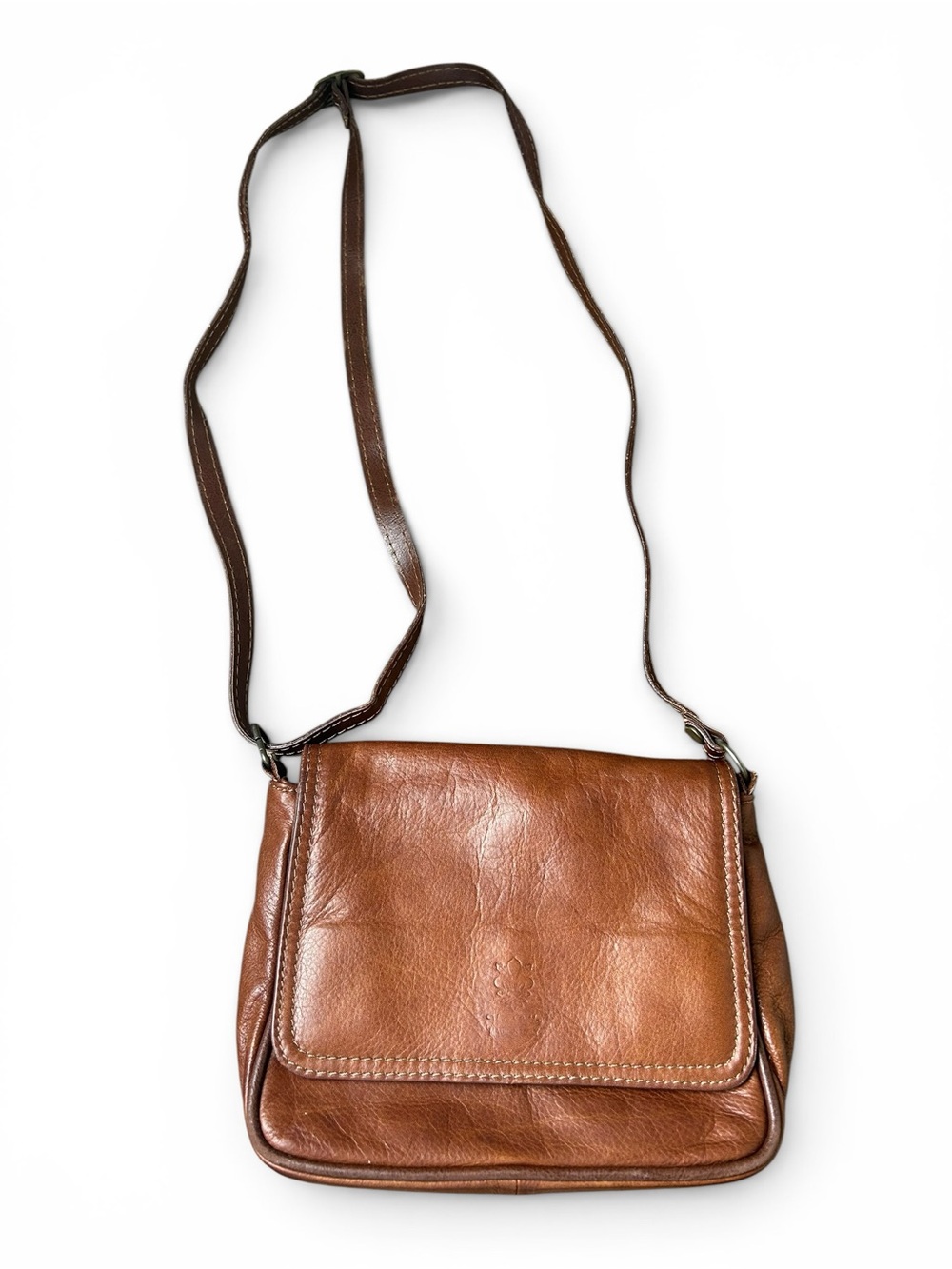 Italian Leather Brown Crossbody Bag